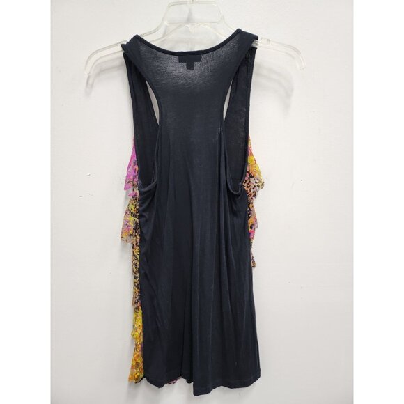 Adore Womens Tank Top Large Tiered Ruffle Lace Animal Print Grunge Whimsygoth - Picture 7 of 8